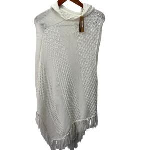 Cotton Natural Women’s Poncho Sweater One Size NEW # H197